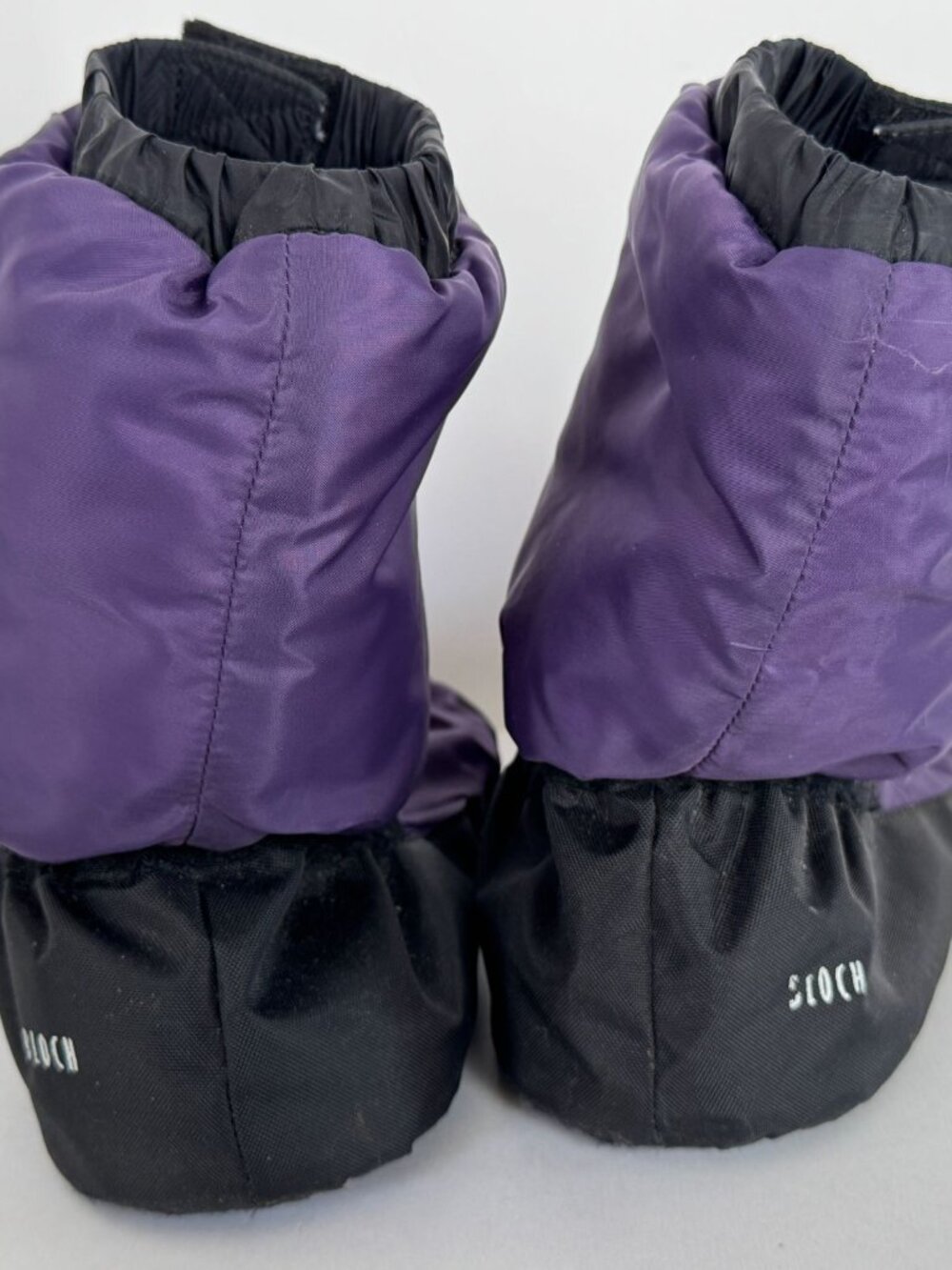 Bloch Warm Up Dance Booties Large Purple Black Boots Large 8 10 Ballet Dancing - Picture 10 of 13
